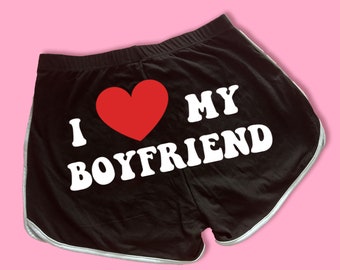 I Love My Boyfriend Dolphin Shorts | Cute Dolphin Shorts | Y2K Shorts | Cute Shorts | Funny Shorts | Y2K Shorts | Lounge Shorts |