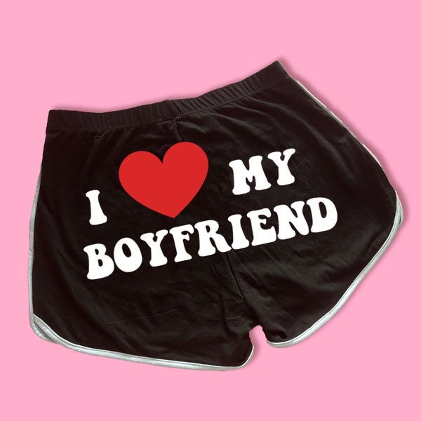 I Love My Boyfriend Dolphin Shorts | Cute Dolphin Shorts | Y2K Shorts | Cute Shorts | Funny Shorts | Y2K Shorts | Lounge Shorts |