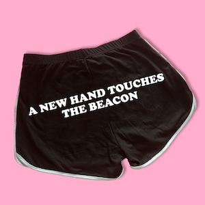 A New Hand Touches The Beacon Dolphin Shorts | Custom Dolphin Shorts | Y2K Shorts | Cute Shorts  Funny Shorts | Y2K Shorts | Lounge Shorts |