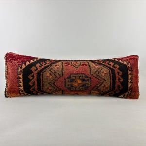Cojín lumbar de 30x90 cm, cojín kilim, cojín vintage, cojín marroquí, cojín de suelo, cojín desteñido, cojín decorativo, cojín marroquí