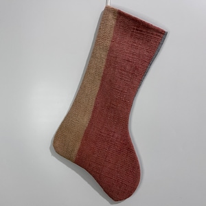 christmas stocking, kilim stocking, handmade stocking, turkish stocking, vintage stocking, boho stocking, vintage rug stocking