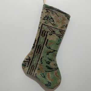 christmas stocking, kilim stocking, handmade stocking, turkish stocking, vintage stocking, boho stocking, vintage rug stocking