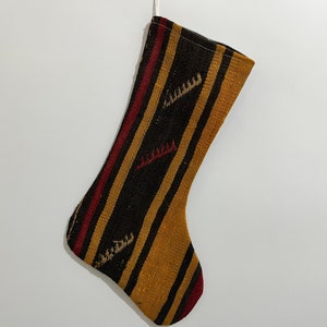 christmas stocking, kilim stocking, handmade stocking, turkish stocking, vintage stocking, boho stocking, vintage rug stocking