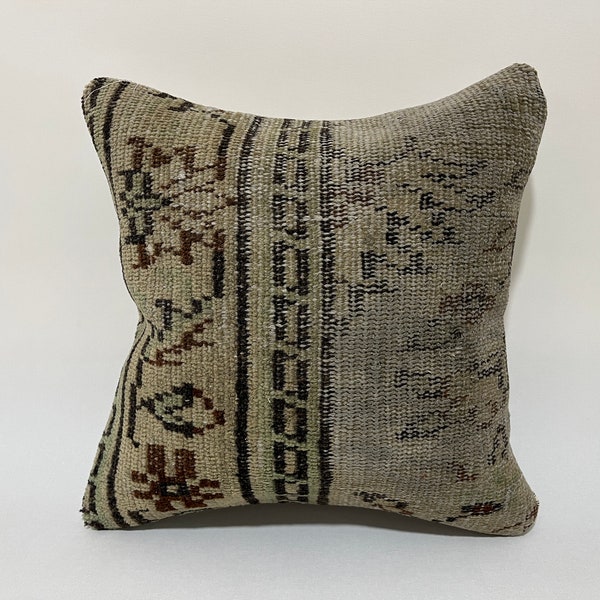 16x16 kilim pillow, boho pillow cover, morrocan pillow, ottoman pillow cover, bohemian pillow, pillow shams, handmade pillow cover