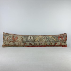 11x46 long lumbar pillow, morrocan pillow, kilim pillow, vintage pillow, boho pillow, bohemian pillow, needlepoint pillow, boho pillow cover