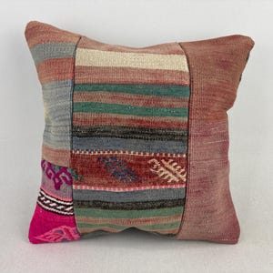 Coussin turc 40x40 cm, coussin vintage, coussin bohème, taie d'oreiller bohème, coussin brodé, coussin marocain, coussin au point de croix