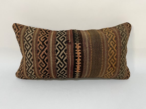12x24 Kilim Cushion Needlepoint Pillow Long Lumbar Pillow Morrocan Pillow Faded Pillow Pillow Shams Throw Pillow Unique Throw Pillow Etsy