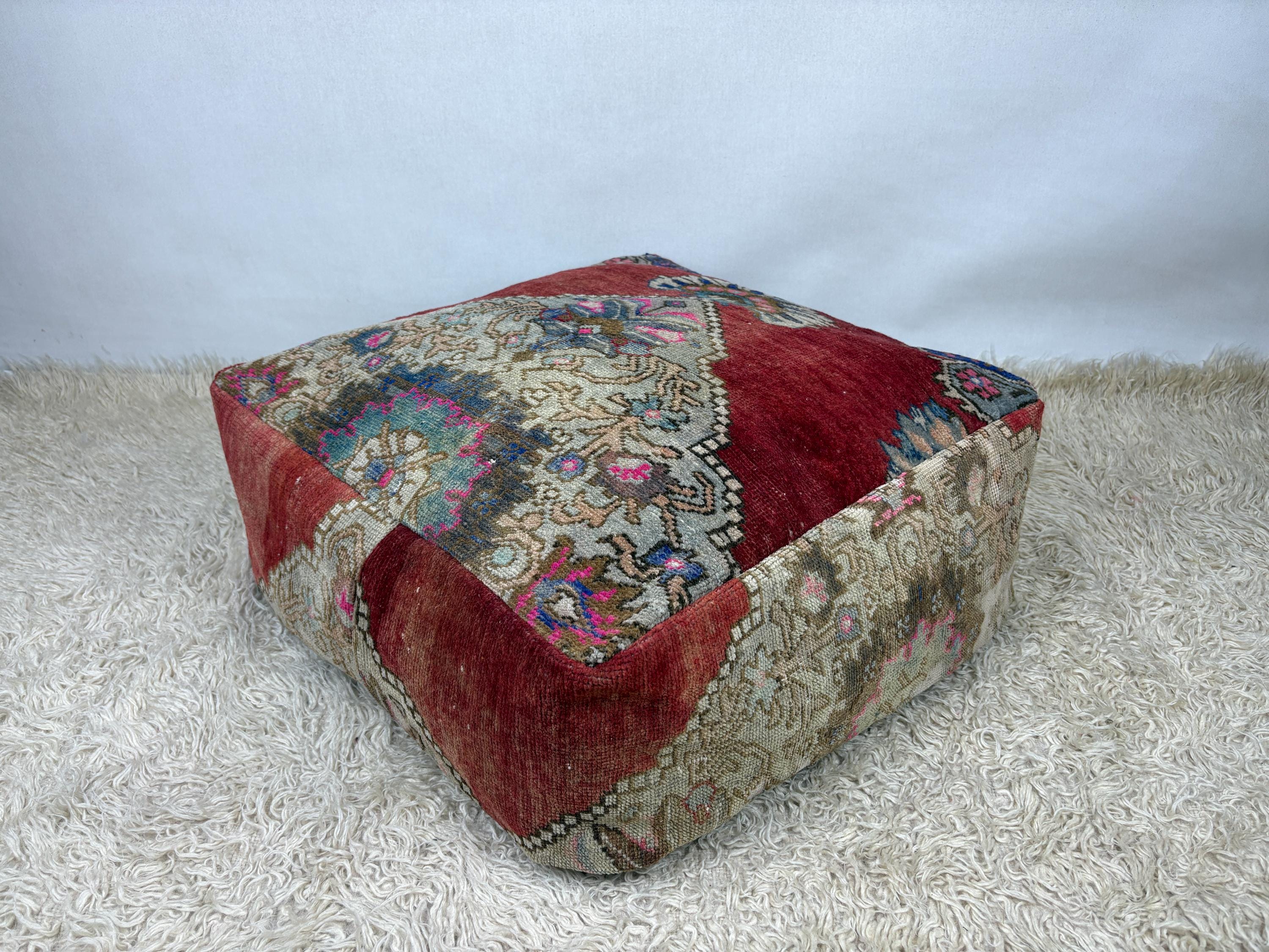vintage floor cushion グリーンベージュ vintage floor cushion