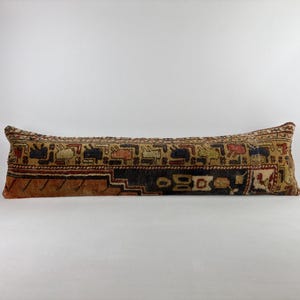 12x48 long lumbar pillow, throw pillow cover, kilim pillow, morrocan pillow, home decor, ottoman pillow cover, lumbar pillow, bench cushion