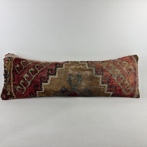 12x36 long lumbar pillow, aztec pillow, kilim cushion, morrocan pillow, throw pillow, boho throw pillow, lumbar pillow, wool pillow cover
