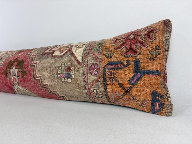 12x48 Lumbar Pillow, Ottoman Pillow Cover, Southwestern Pillow, Boho ...