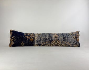 12x48 long lumbar pillow, vintage pillow, morrocan cushion, unique throw pillow, pillow cover, decorative pillow, boho pillow cover