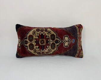 14x28 lumbar pillow, throw pillow, rug  pillow, throw pillow cover, turkish throw pillow, pillow case, boho pillow, boho pillow cover
