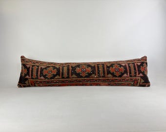 12x48 long lumbar pillow, kilim pillow, turkish throw pillow, morrocan cushion, lumbar throw pillow, ethnic pillow, wool pillow cover