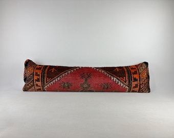 12x48 long lumbar pillow, throw pillow cover, kilim pillow, morrocan pillow, home decor, ottoman pillow cover, lumbar pillow, bench cushion