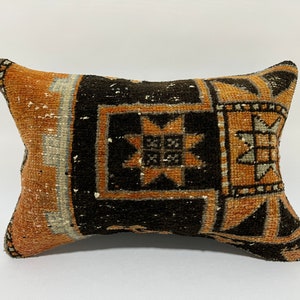 16x24 rug pillow, morrocan pillow, lumbar pillow, aztec pillow, rug cushion, faded pillow, embroidered pillow, throw pillow