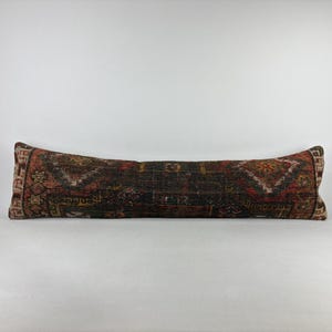 12x48 long lumbar pillow, kilim pillow, turkish throw pillow, morrocan cushion, lumbar throw pillow, ethnic pillow, wool pillow cover