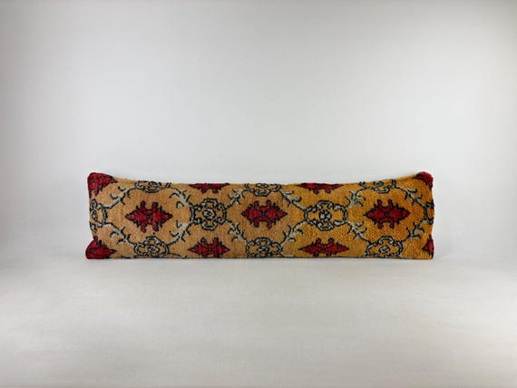 12x48 long lumbar pillow, boho pillow, needlepoint pillow, bohemian pillow, boho throw pillow, unique throw pillow, morrocan pillow
