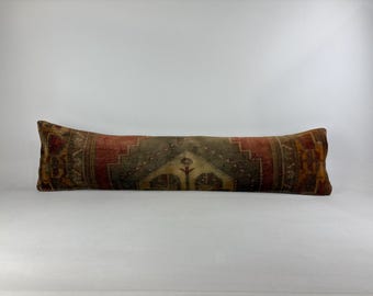 12x48 long lumbar pillow, tribal pillow, morrocan pillow, lumbar pillow, turkish throw pillow, unique throw pillow, kilim pillow