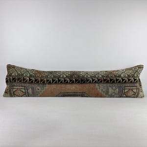 12x20 ヴィンテージ枕、色あせた枕、ボヘミアン枕カバー、キリム枕