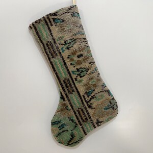 christmas stocking, kilim stocking, handmade stocking, turkish stocking, vintage stocking, boho stocking, vintage rug stocking
