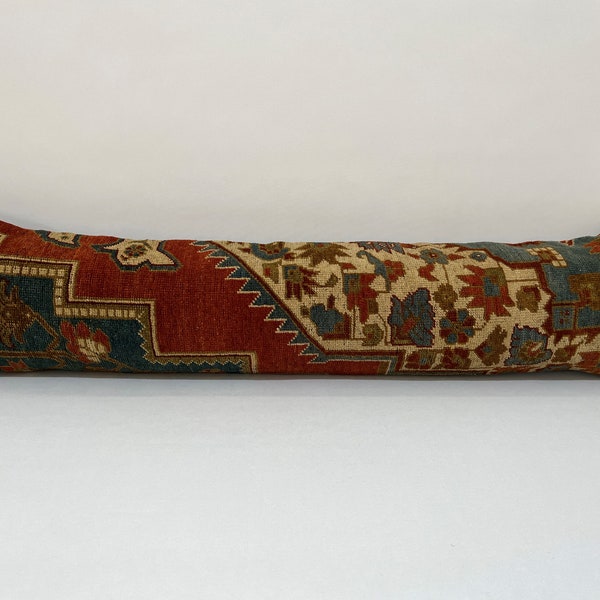 12x48 long lumbar pillow, kilim pillow, turkish throw pillow, morrocan cushion, lumbar throw pillow, ethnic pillow, wool pillow cover
