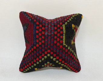 12x12 throw pillow, boho pillow cover, crochet pillow, ottoman pillow cover, rug pillow, aztec pillow, vintage pillow, bohemian pillow