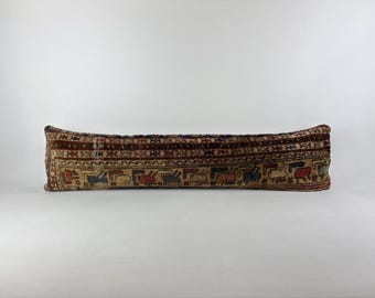 12x48 long lumbar pillow, turkish throw pillow, morrocan pillow, kilim pillow, ottoman pillow cover, decorative pillow, lumbar pillow,
