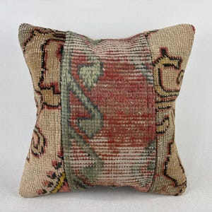 16x16 Boho Kissenbezug, marokkanisches Kissen, Vintage Kissen, Dekokissen, Meditationskissen, Kelimkissenbezug