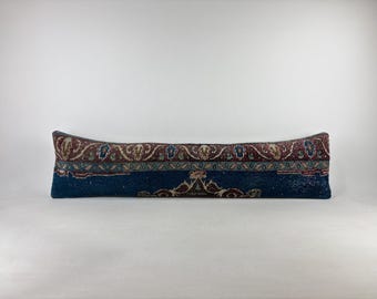 12x48 kilim pillow, turkish throw pillow, lumbar pillow, morrocan cushion, vintage pillow, muted pillow, morrocan pillow, throw pillow