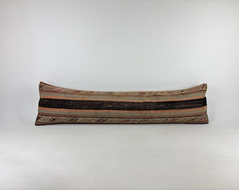 12x48 long lumbar pillow, kilim pillow, turkish throw pillow, morrocan cushion, lumbar throw pillow, ethnic pillow, wool pillow cover