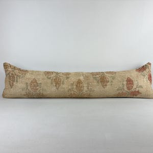 12x48 long lumbar pillow, kilim pillow, turkish throw pillow, morrocan cushion, lumbar throw pillow, ethnic pillow, wool pillow cover