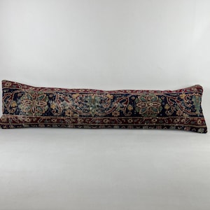 Almohada kilim de 12 x 48, almohada turca, almohada lumbar, cojín marroquí, almohada vintage, almohada opaca, almohada marroquí, almohada decorativa