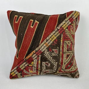 16x16 morrocan pillow, pillow case, unique throw pillow, rug pillow, southwestern pillow, turkish throw pillow, boho pillow, rug cushion