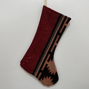 christmas stocking, kilim stocking, handmade stocking, turkish stocking, vintage stocking, boho stocking, vintage rug stocking