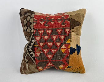 16x16 türkische Kissen, Stuhlkissen, Kissenbezüge, Boho Kissen, Boho Kissen, Vintage Kissen, Bodenkissen, Kissenbezüge