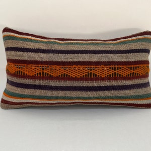 12x24 rug pillow, boho pillow cover, morrocan pillow, embroidered pillow, morrocan cushion, crochet pillow, decorative pillow, faded pillow