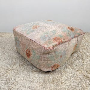 turkish pouf 20x20x8, berber floor cushion, boho floor pillow, kilim cushion, meditation cushion, moroccan ottoman, large floor cushion