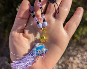 Kpop Demon Hunters Phone Charm - Derpy Sussie, Lilac Fringe