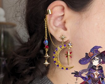 Mona Genshin Impact Ear Cuff, Cosplay Jewelry, Otaku Gift cosplay wizard