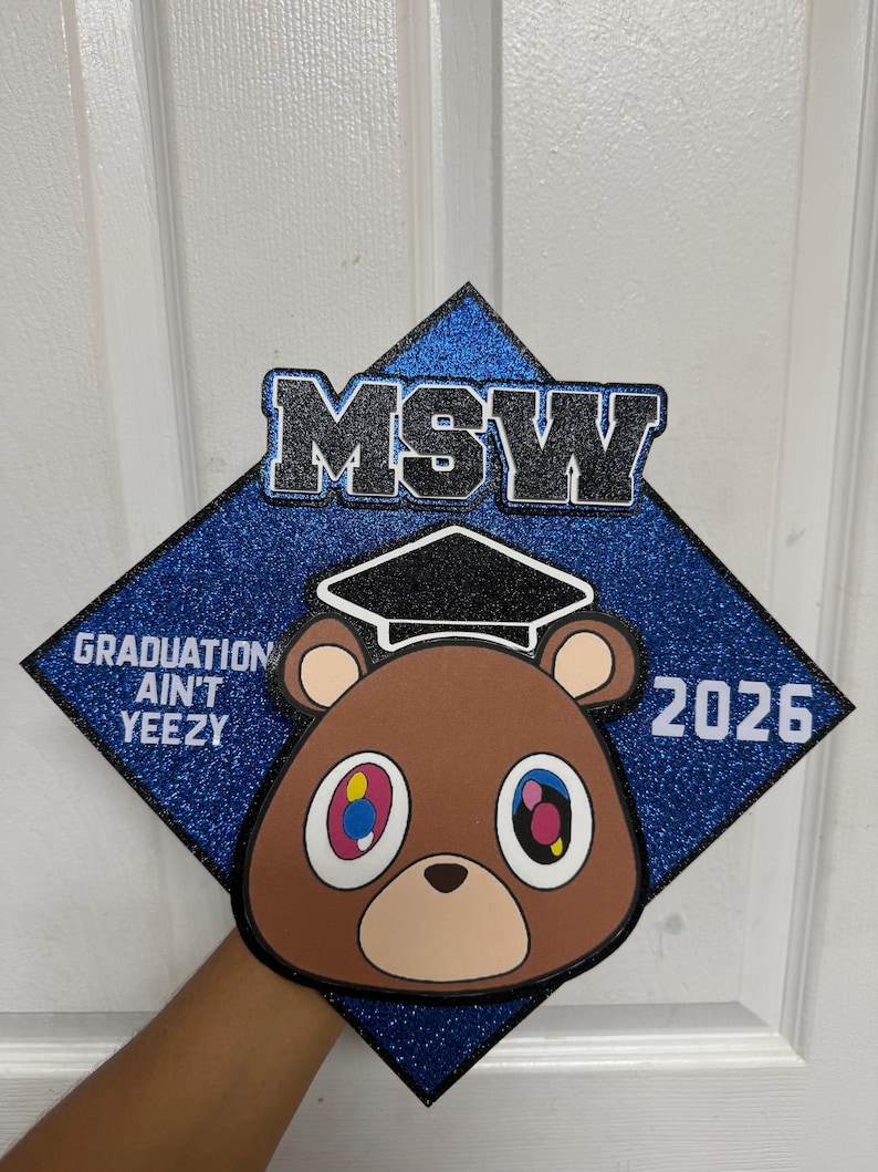 Kanye Graduation Cap Topper | Graduating ain’t Yeezy | image 4