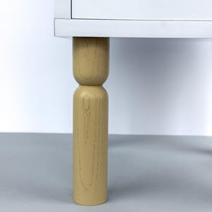 Rustic ash wood couch leg, solid furniture feet set, cabinet sofa legs, mcm style hardware, vanity white legs, ottoman support gift