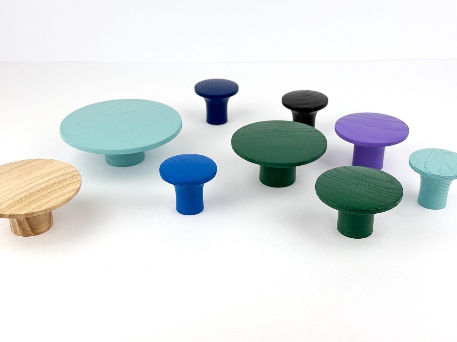 Colorful Wall Coat Hooks, Minimalist Wooden Hooks, Decorative Round ...