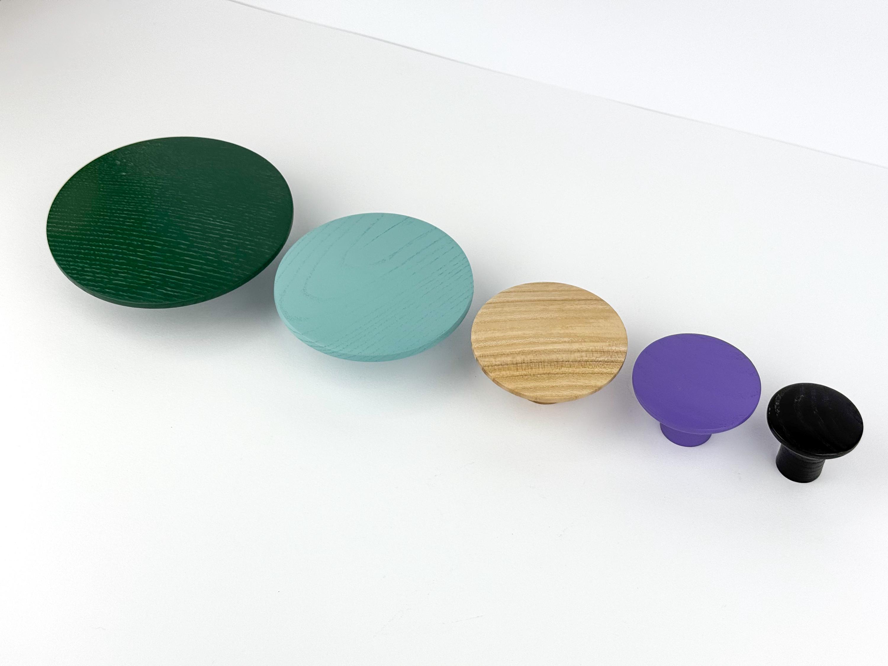 Colorful Wall Coat Hooks, Minimalist Wooden Hooks, Decorative Round ...