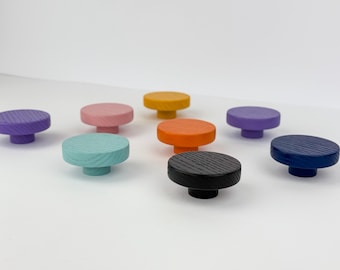Modern wood drawer knobs, wardrobe knobs pulls, simple handles knobs, modern cabinet pulls, solid wood knob, modern round wood handles