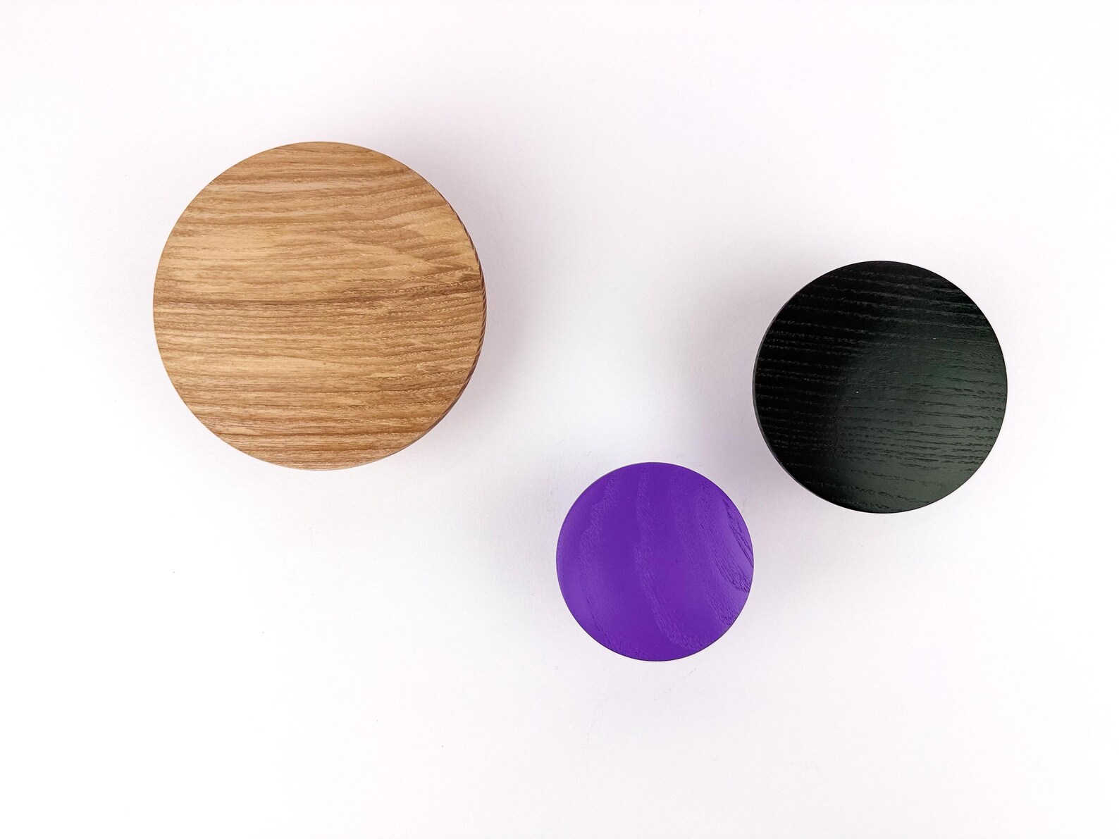 Colorful Wall Coat Hooks, Minimalist Wooden Hooks, Decorative Round ...