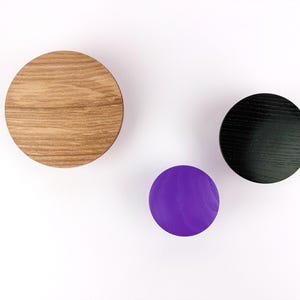 Colorful coat hooks, wooden wall hooks, minimalist wall hook, wood hook wall hook, coat hook for wall, wall hook decorative, round wall hook