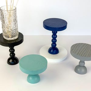 Houten rustieke plantenstandaard, decoratieve dienbladen, rustieke dessertstandaard, boho-plantendisplay, sokkelbak, moderne plantenstandaard, bloemenstandaard