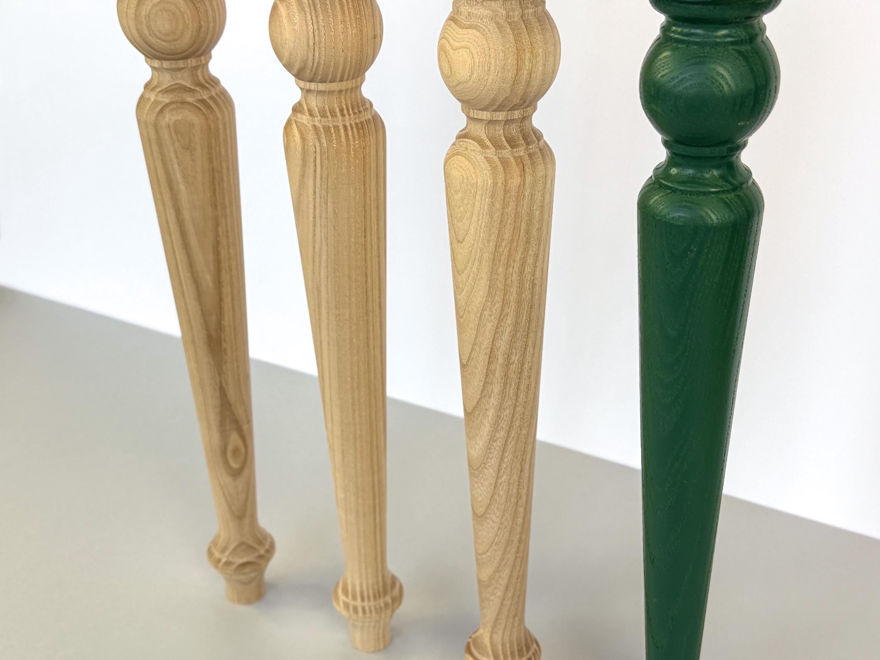 Solid Table Leg Slender Solid Wood Table Legs, Strong Turned Legs, Unfinished Furniture ...