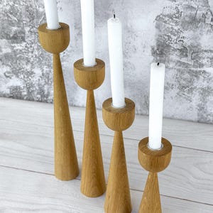 Wooden boho candle holder, long candle stick, rustic candlesticks, modern candle holder, wooden candlesticks, large rustic candleholder